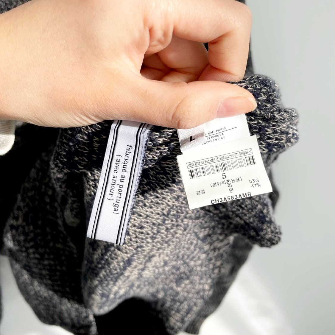A2 AMI 아미 니트 라운드 L사이즈 상품이미지5