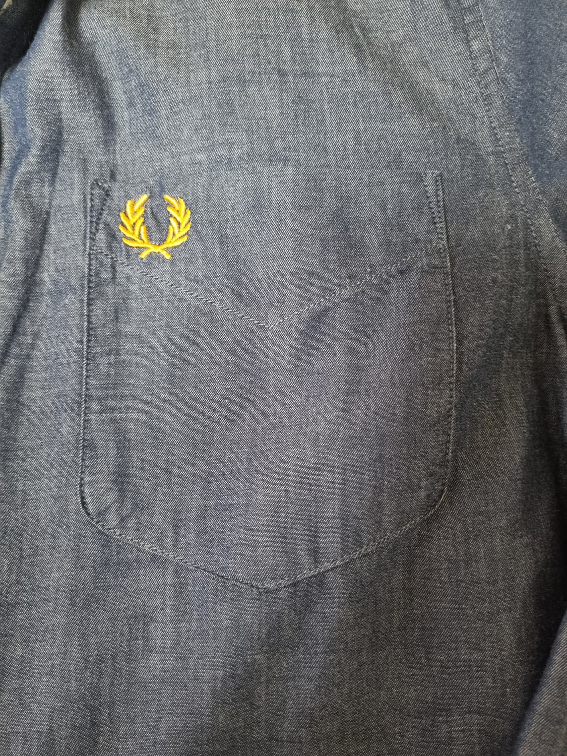 프레드페리(FRED PERRY) 남색 옥스퍼드 셔츠 상품이미지6