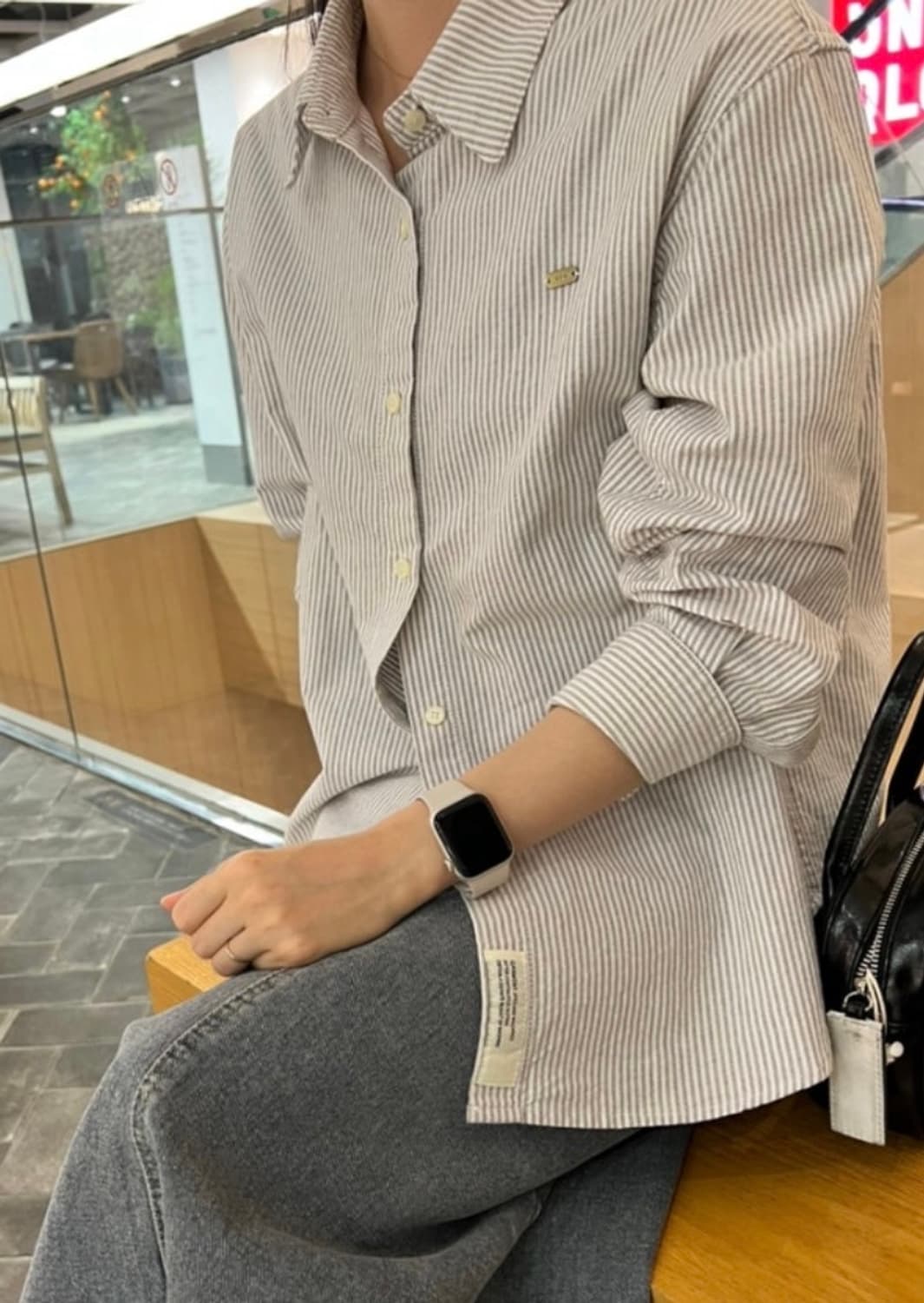 오로 스트라이프 셔츠 M 상품이미지1