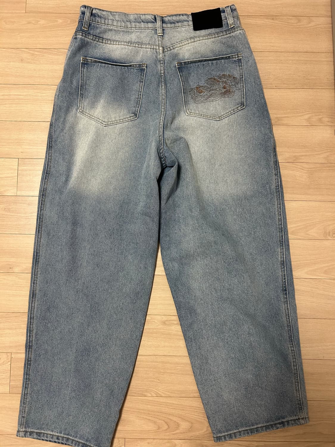 스웨이드 빈티지 블루 데님팬츠 상품이미지4