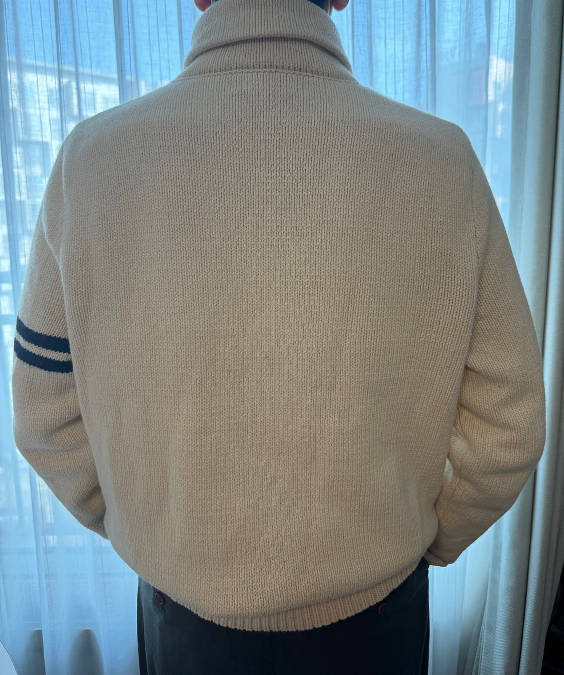 폴로 랄프로렌(럭비)R 로고 숄카라 니트 상품이미지3