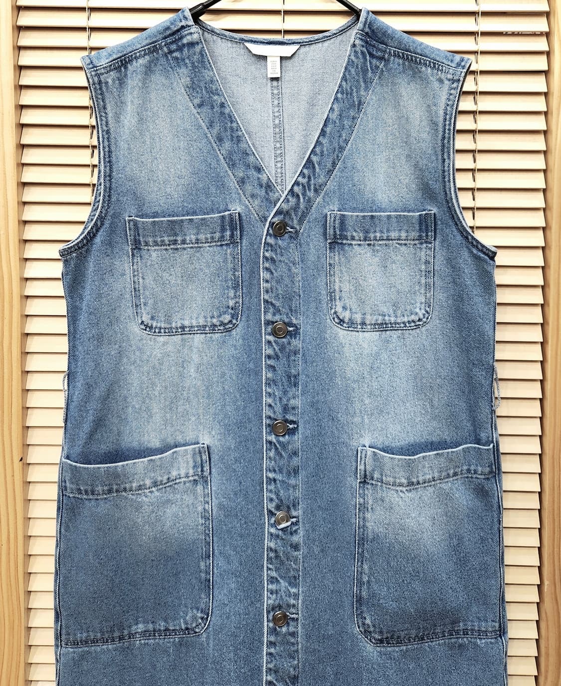 (새상품급)H&M 데님 롱베스트 원피스M 상품이미지2