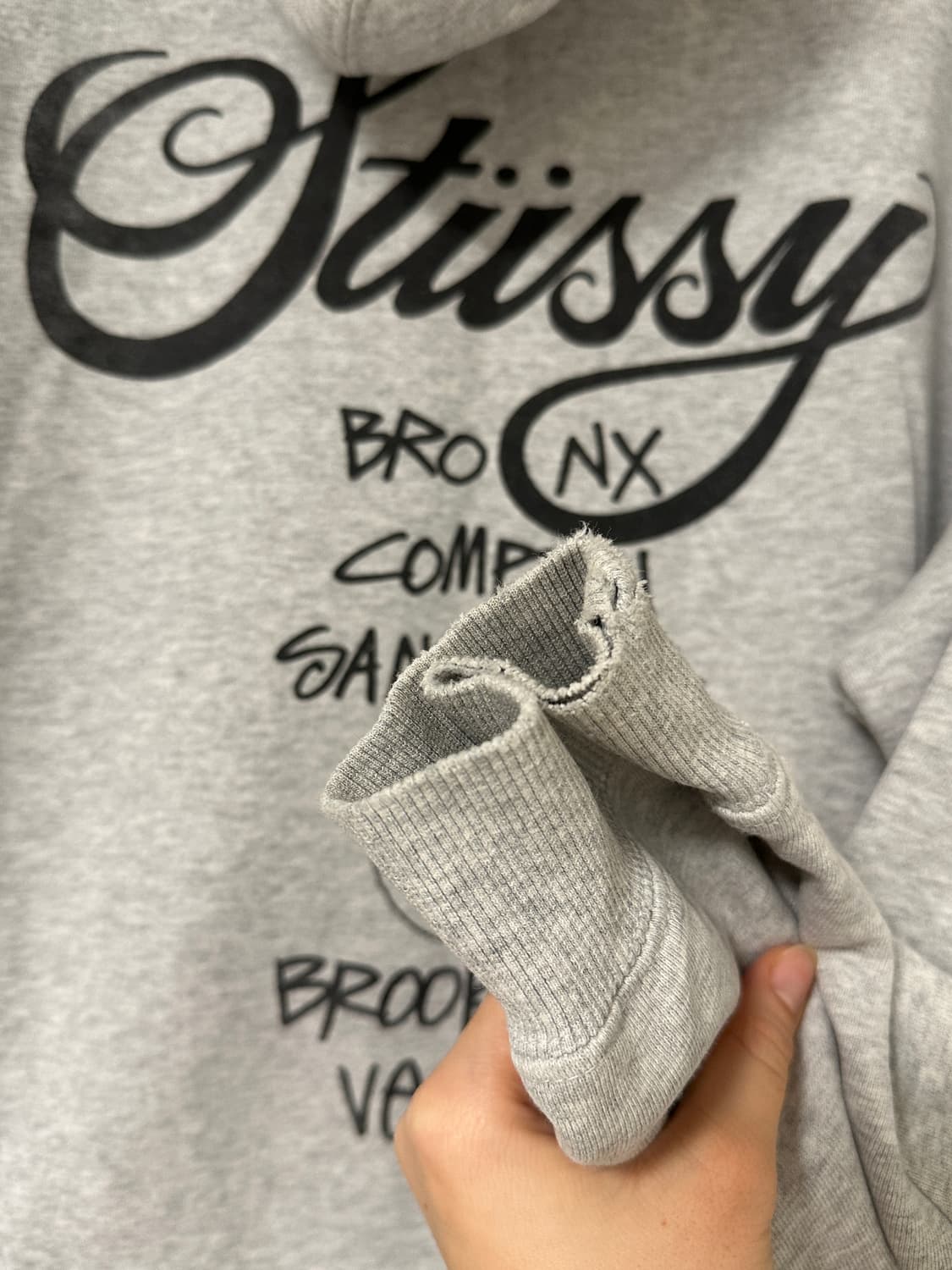 스투시 후드 그레이 M 상품이미지6