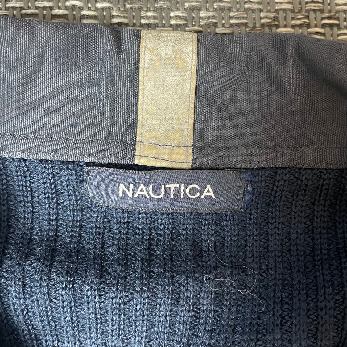 노티카 코만도 네이비 폴리스 투웨이 울100% 니트 집업 상품이미지4