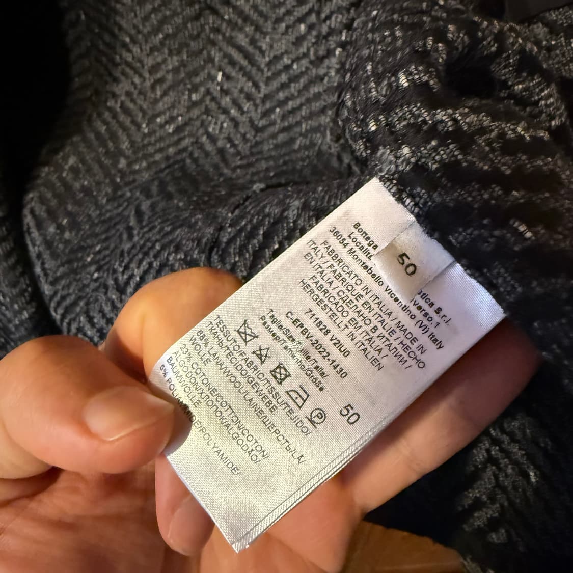 보테가베네타 2023 f/w 물리네 헤링본 울 자켓  상품이미지9