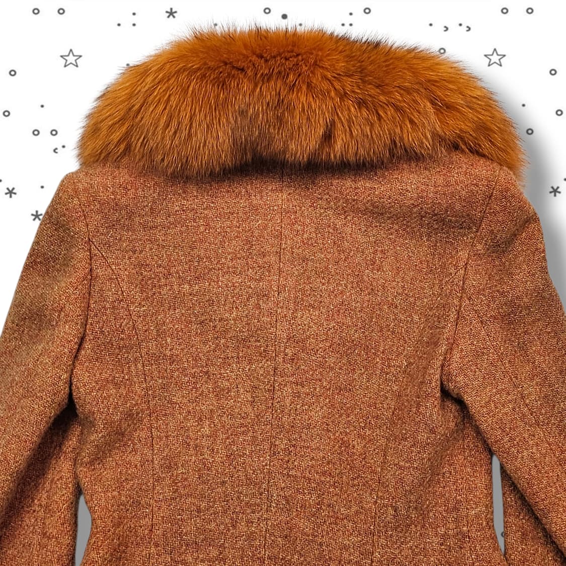 85 CATHERINETTE 오렌지 퍼 투피스 울 셋업 상품이미지7