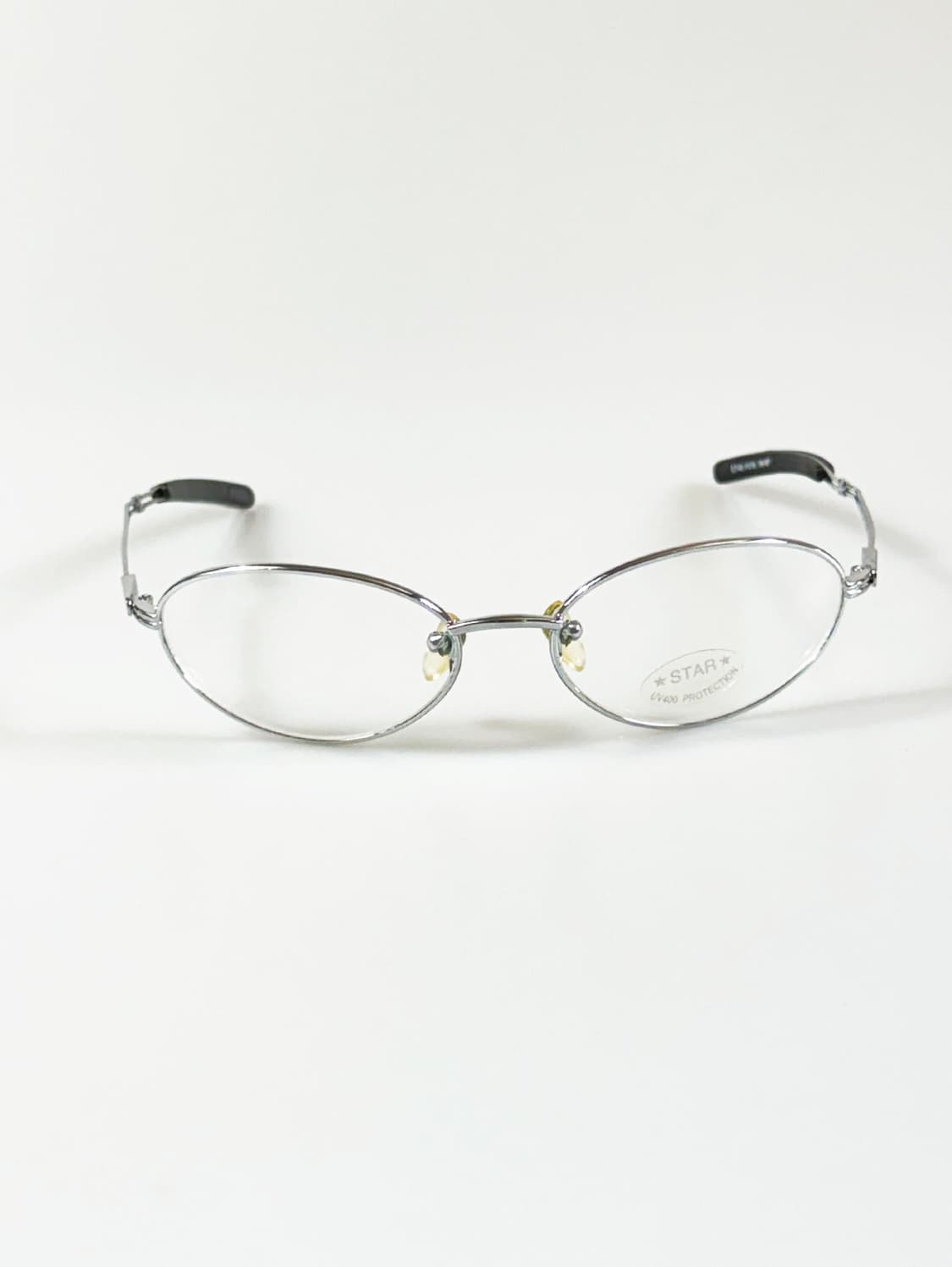 90s STAR 실버 슬림 오벌 프레임 빈티지 안경 상품이미지1