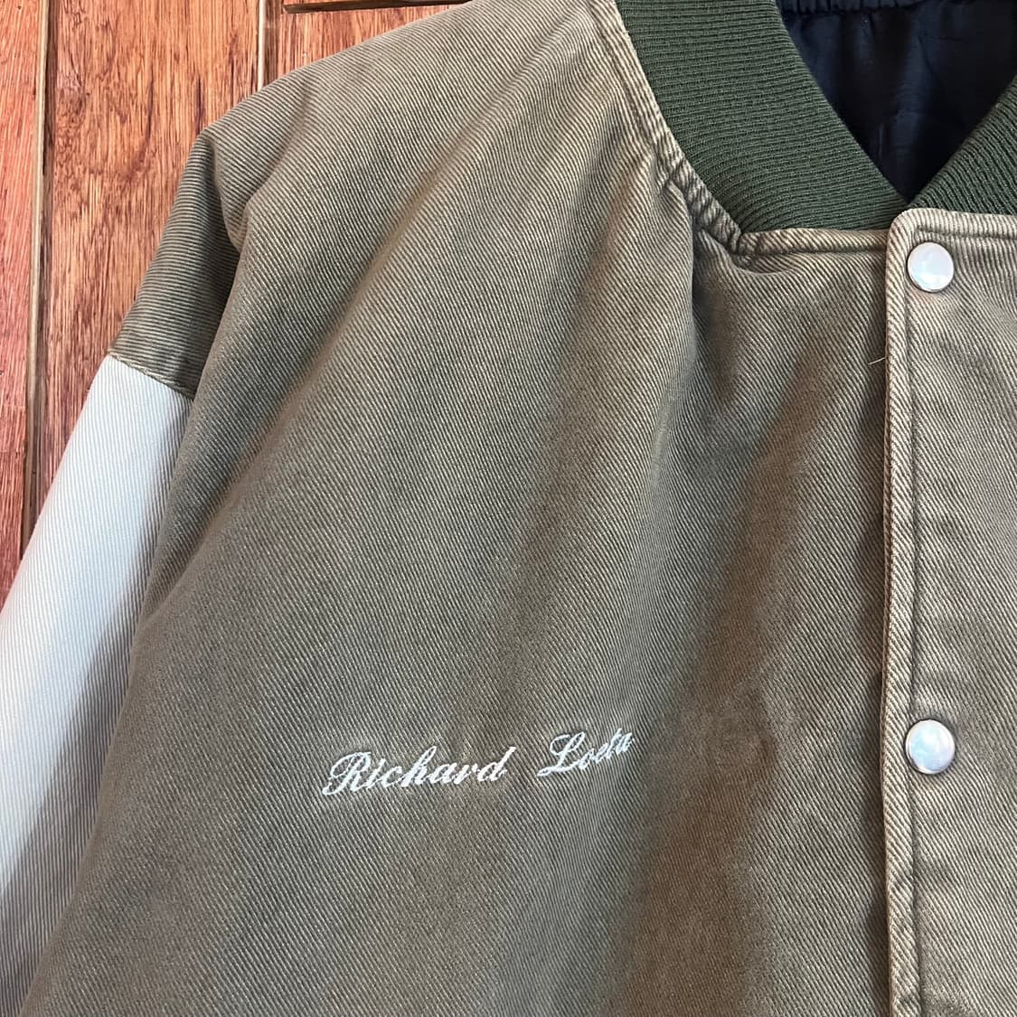 USA 빈티지 데님패딩 바시티 상품이미지5