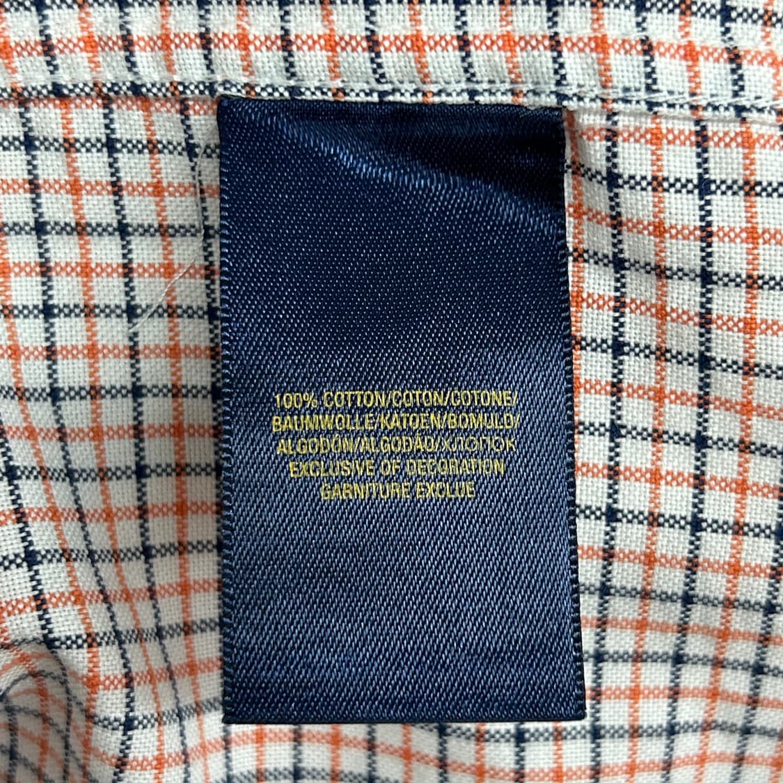 폴로 신형 오렌지 체크 셔츠 M 데드 스탁 상품이미지6