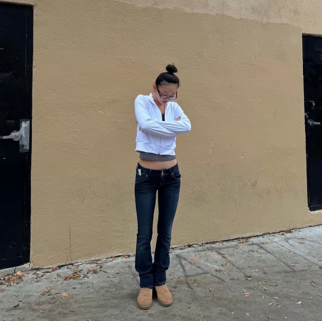 글로니 클래식 립 트랙 집업 화이트 glowny classic 상품이미지4