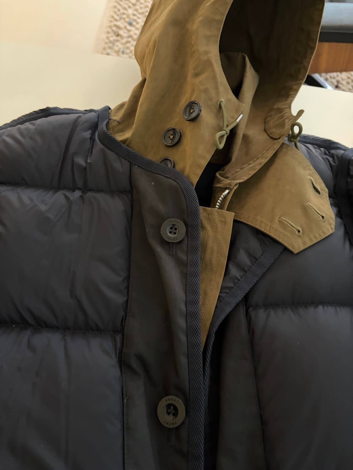 sacai x tenc 콜라보 레이어드 패딩 상품이미지3