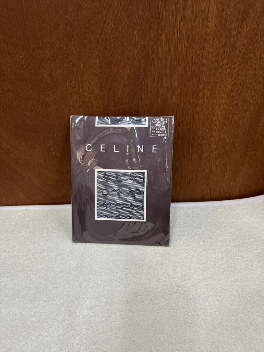 (Deadstock)Celine 셀린느 트리오페 로고 스타킹 블랙 상품이미지3