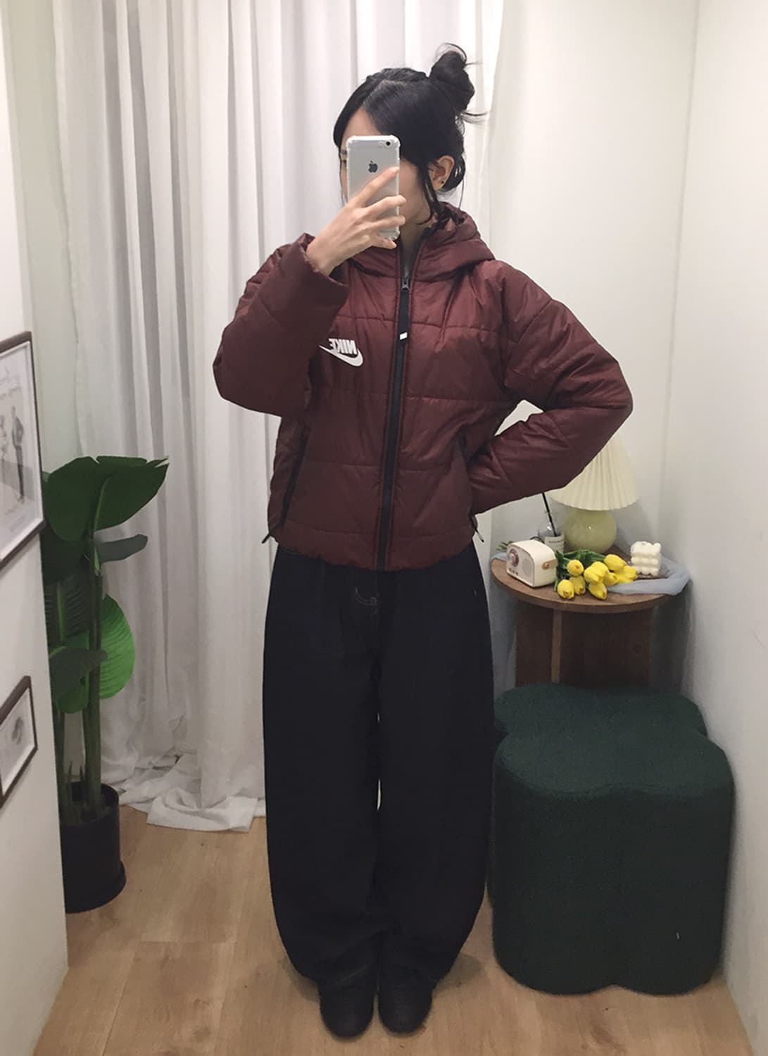 여성 나이키 후드 패딩점퍼 95~100 상품이미지3