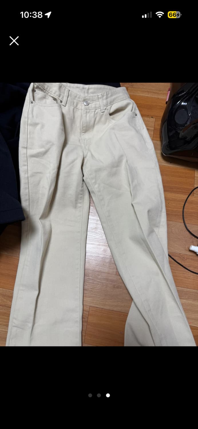 더니트컴퍼니 와이드 크림 데님 팬츠 44 상품이미지3