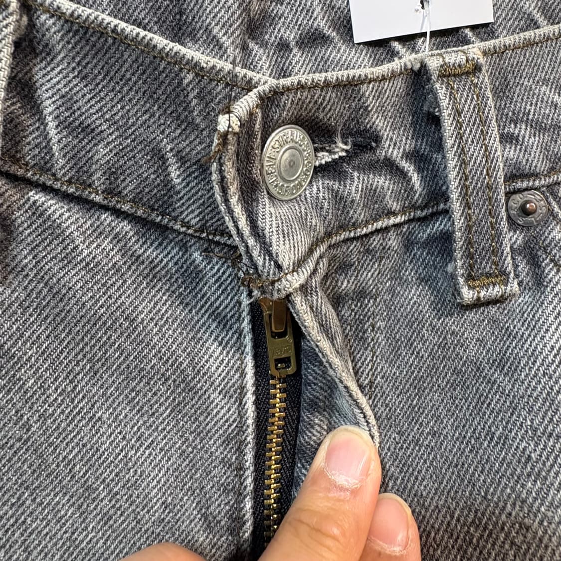 [31X32] LEVIs 리바이스 흑청 데님 팬츠 상품이미지5