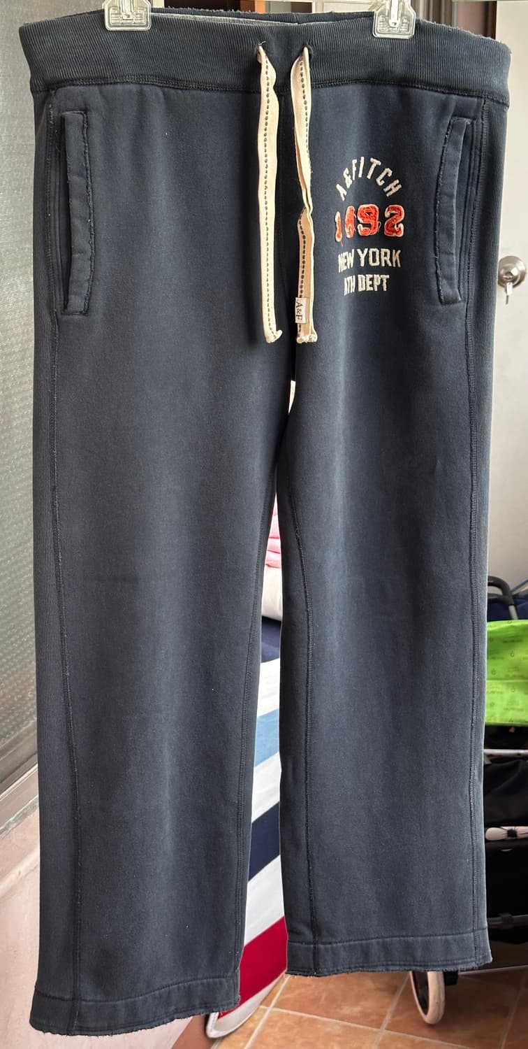 아베크롬비(A&F) 1892 자수 로고 헤비웨이트 팬츠 (Navy) 상품이미지2