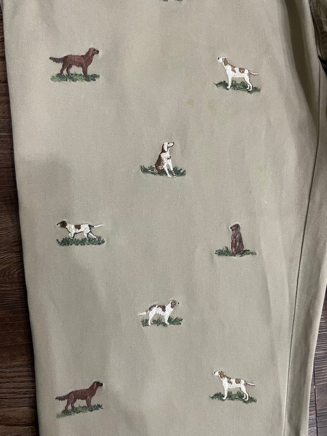 폴로 랄프로렌 도그 강아지 자수 치노 팬츠 베이지 상품이미지3