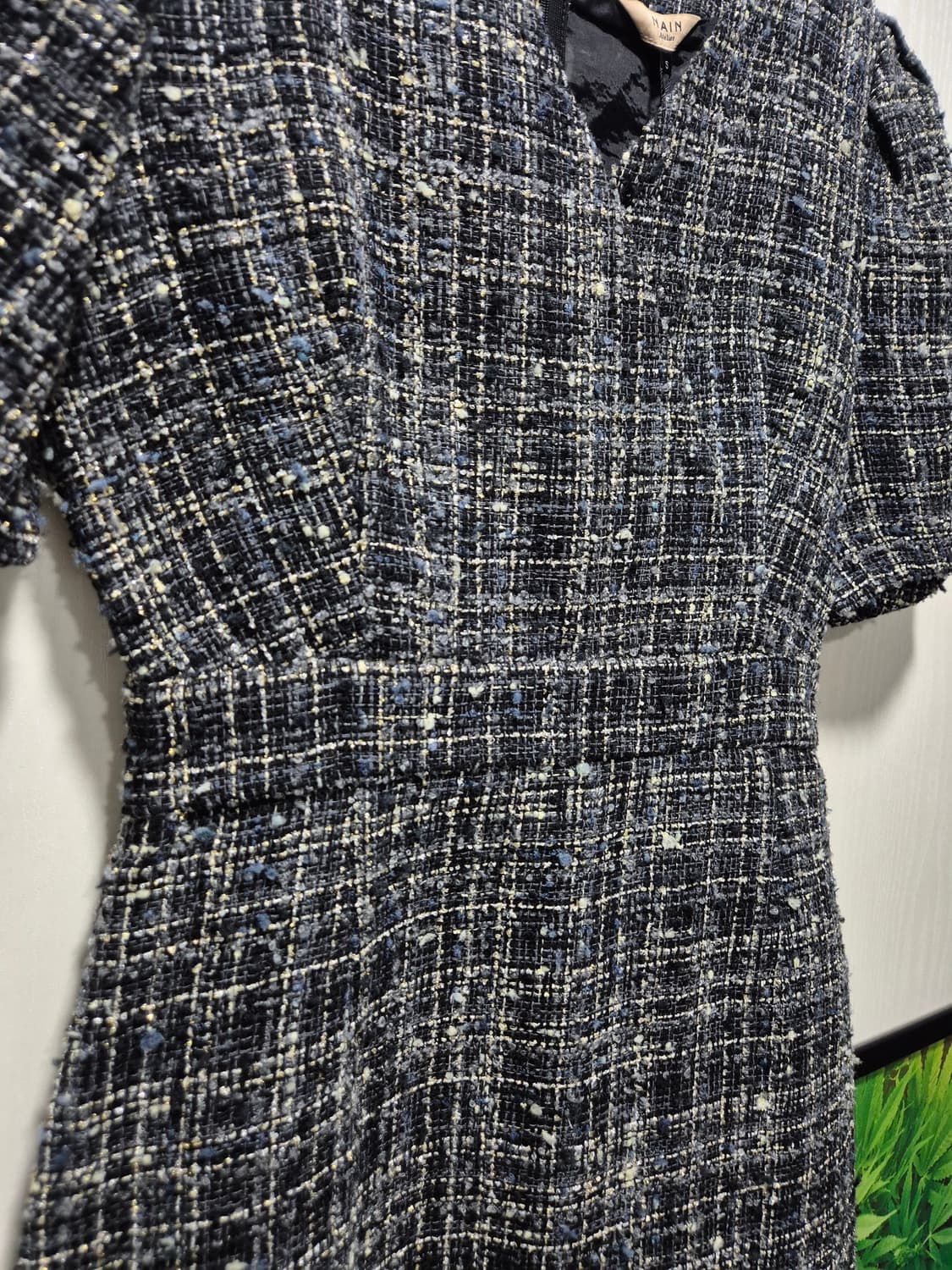 (세일)(새상품)NAIN 트위드 반팔 미니 원피스 상품이미지4