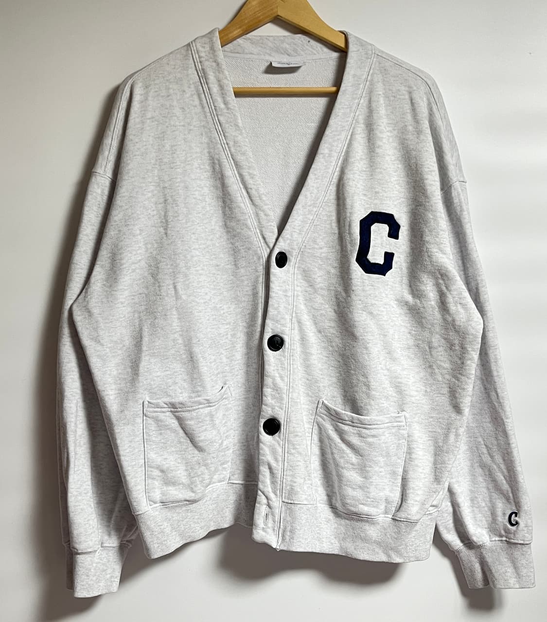 커버낫 브이넥 그레이 오버핏 가디건 L 상품이미지1