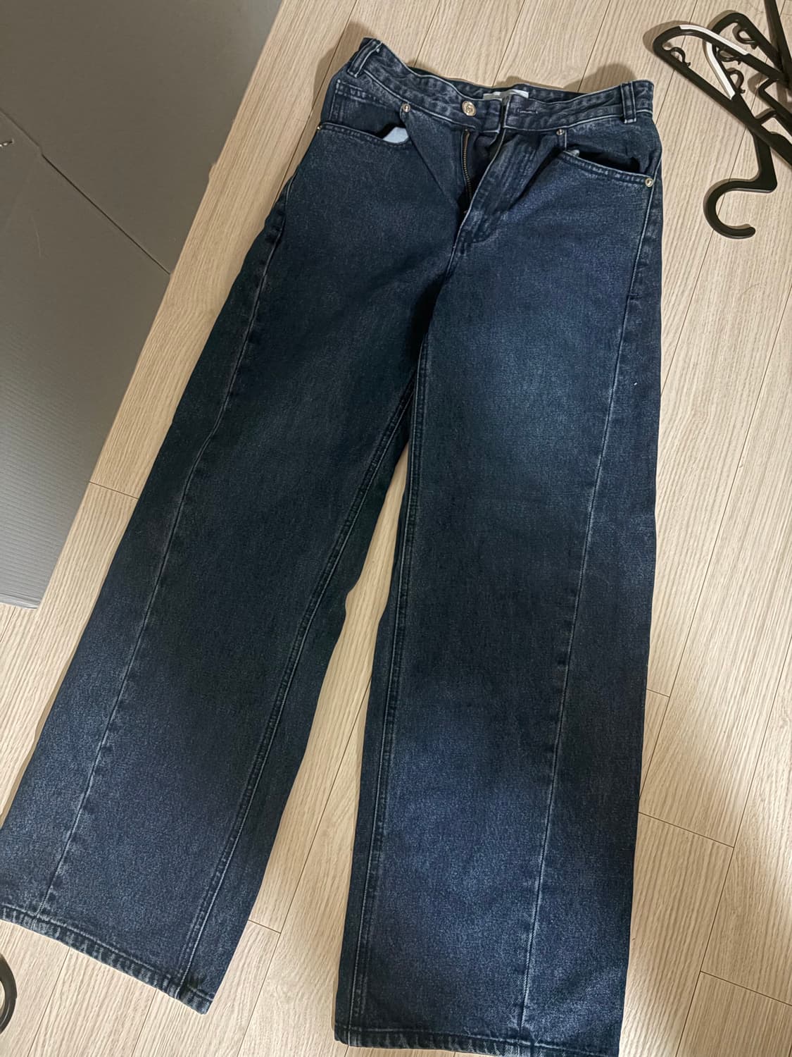 구호플러스 Line Point Semi Wide Denim Pants 상품이미지1