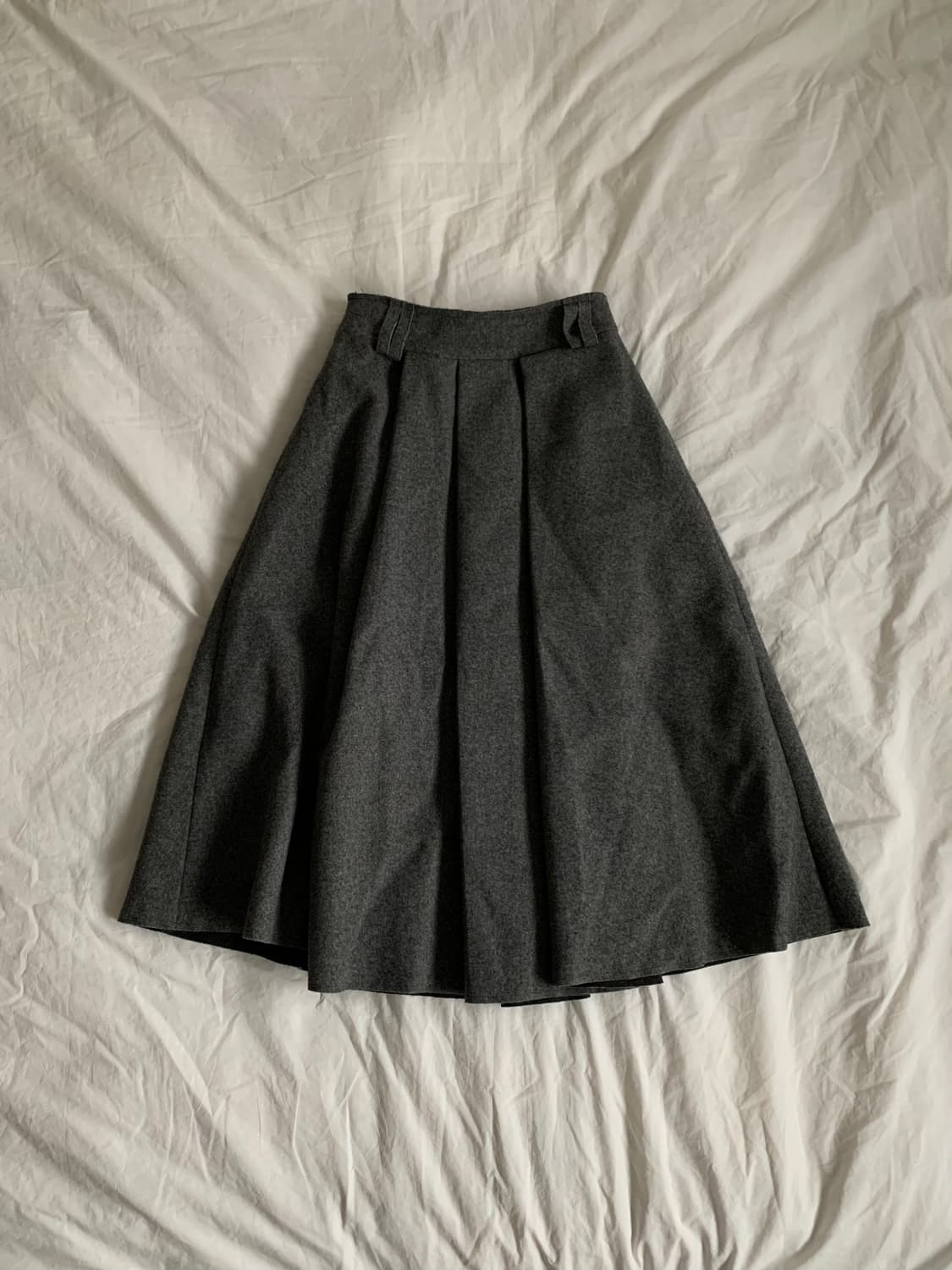 그레이 울 스커트 상품이미지5