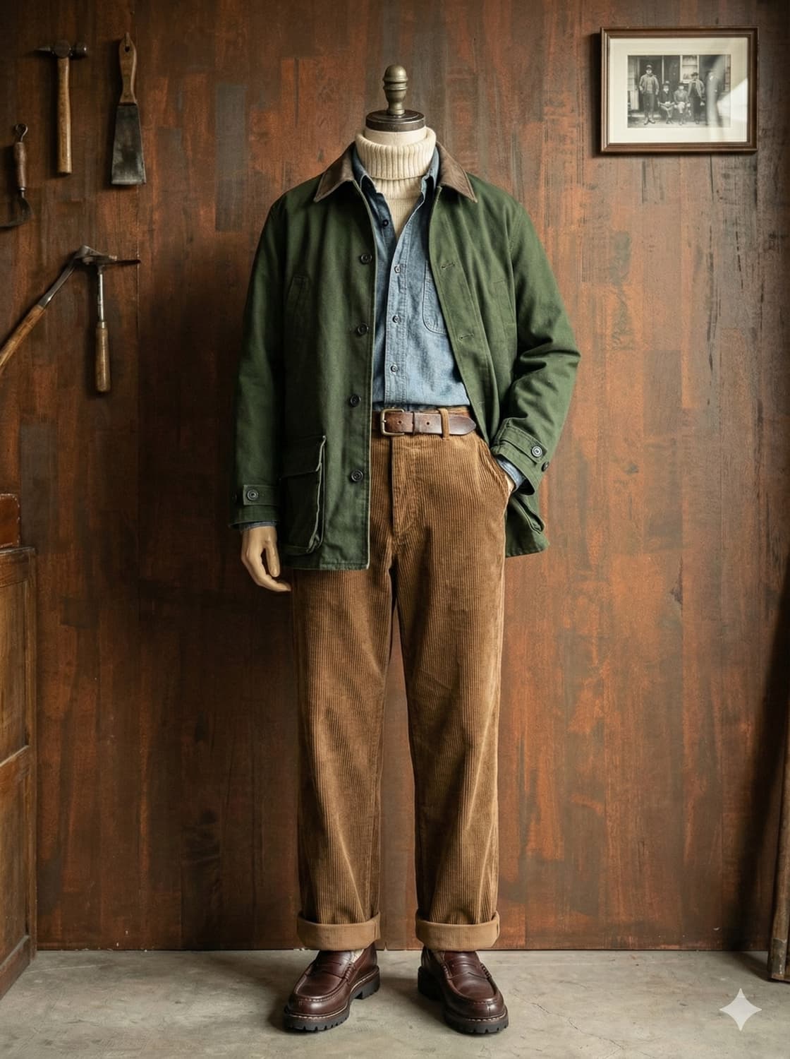 스웨이드 카라 헌팅 자켓 상품이미지2