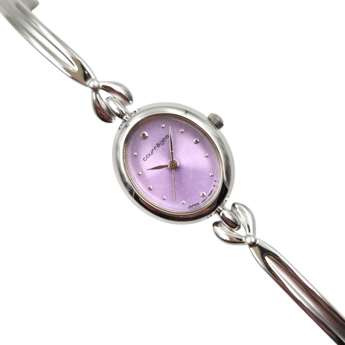 90s 한정 꾸레쥬 스페이스 에이지 핑크 오발 시계 상품이미지1