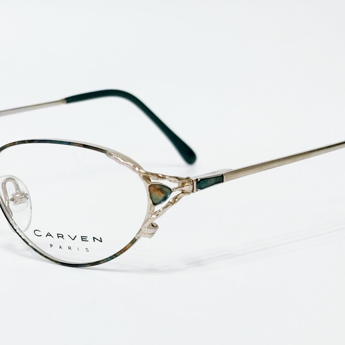 CARVEN 크랙 그린 스톤 데드스탁 빈티지안경 상품이미지3