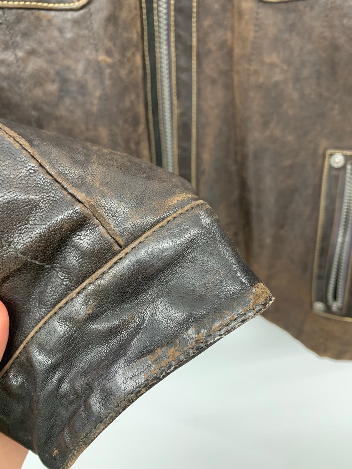 Fubu 램스킨 브라운 레더자켓 상품이미지7