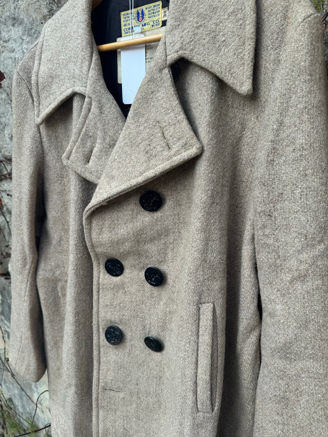 80s~90s corinth 미해군 usn 오리지널 울 피코트 코트 상품이미지3