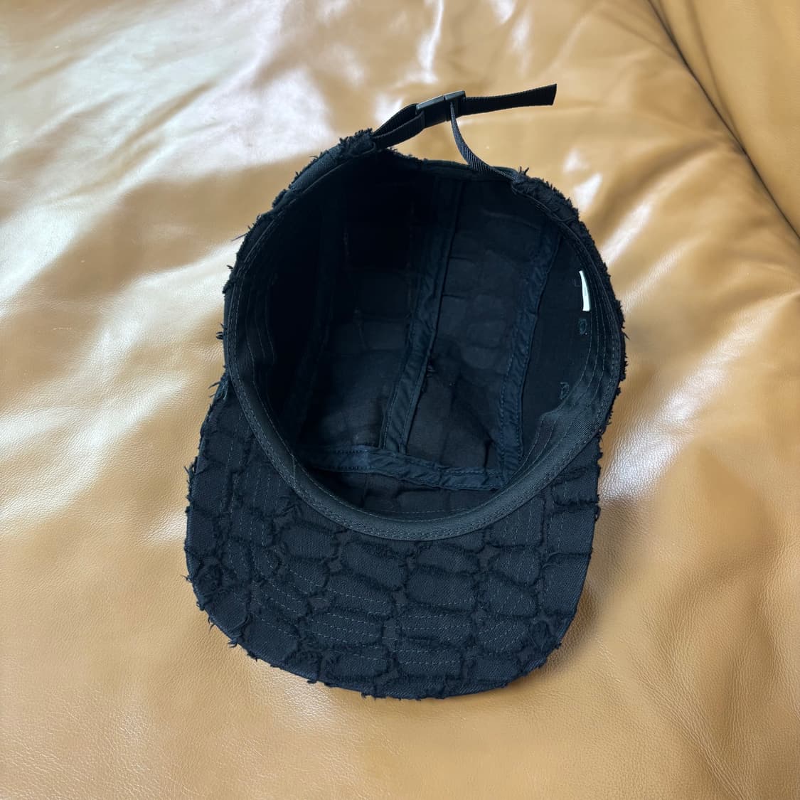 슈프림 캠프캡 모자 박스로고 25ss 프레이드 크록 데님 블랙 상품이미지6