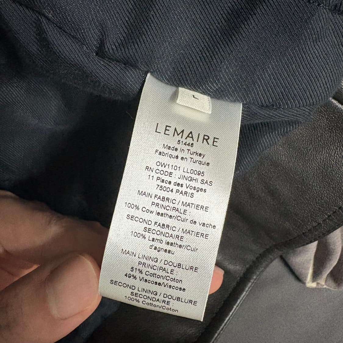 르메르 24fw 레더 블루종 L사이즈 상품이미지5