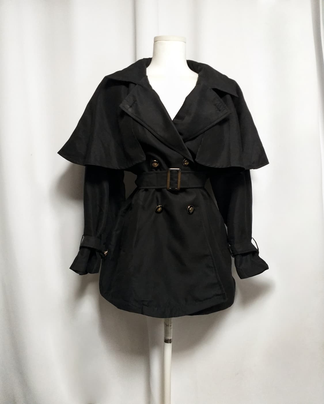 빈티지 트렌치코트원피스 케이프망토 히메로맨틱갸루 핀터깔 공겜여주 긱시크 상품이미지1