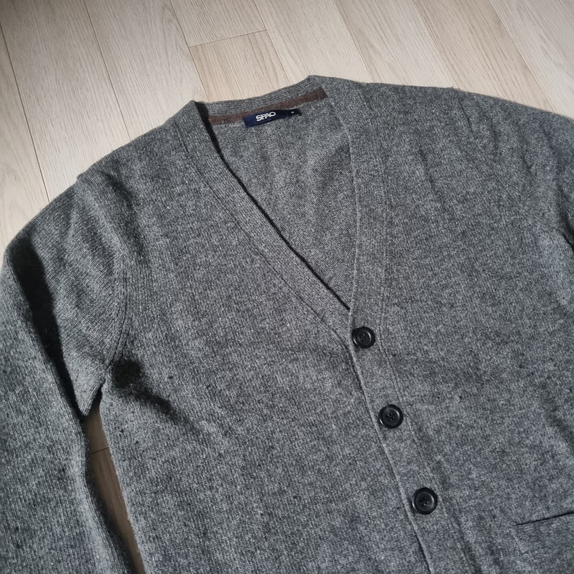M(100) 스파오 램스울 가디건 그레이 상품이미지3