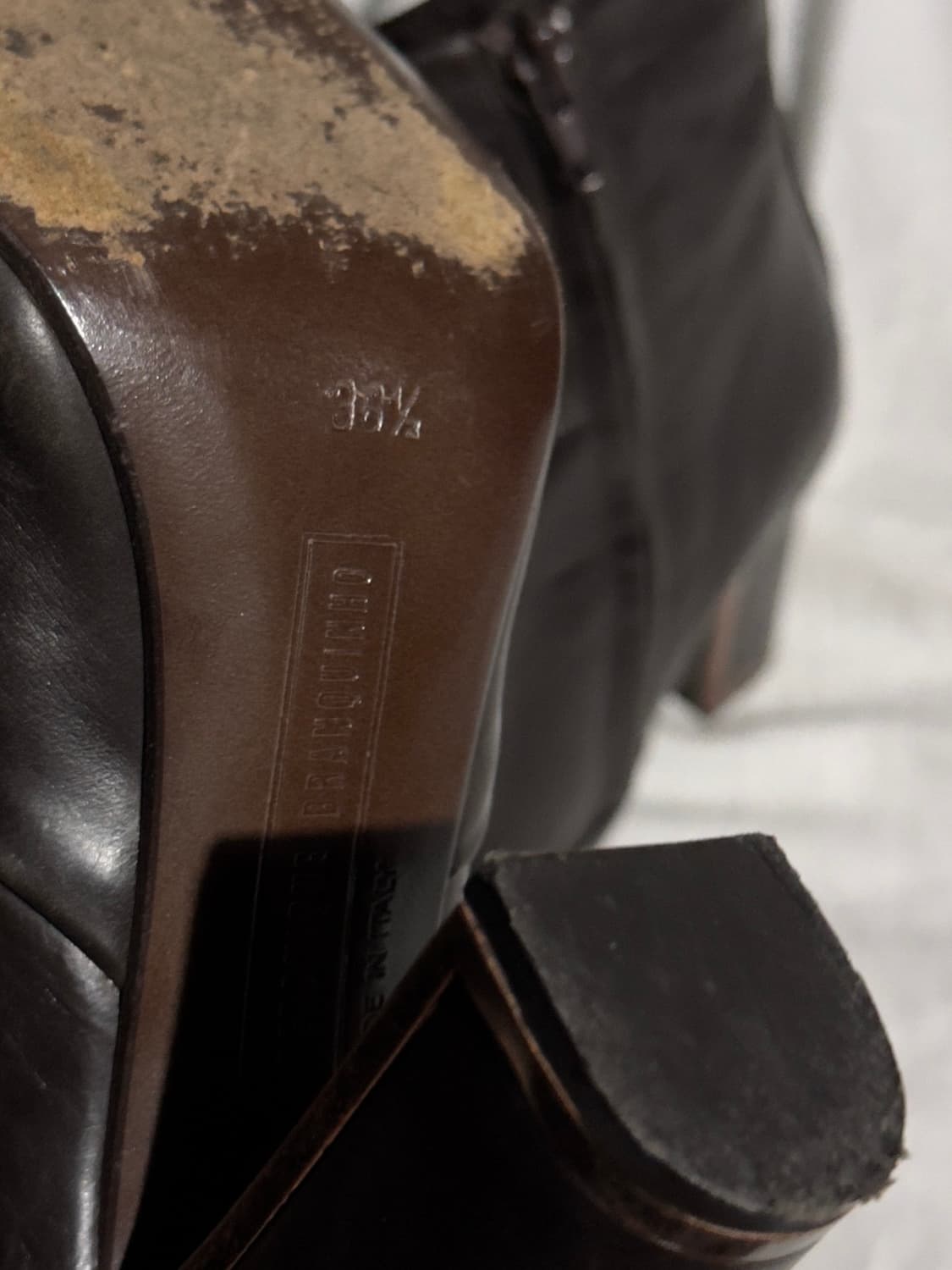 베로니크 브란퀸호 브라운 레더 앵클부츠 상품이미지3