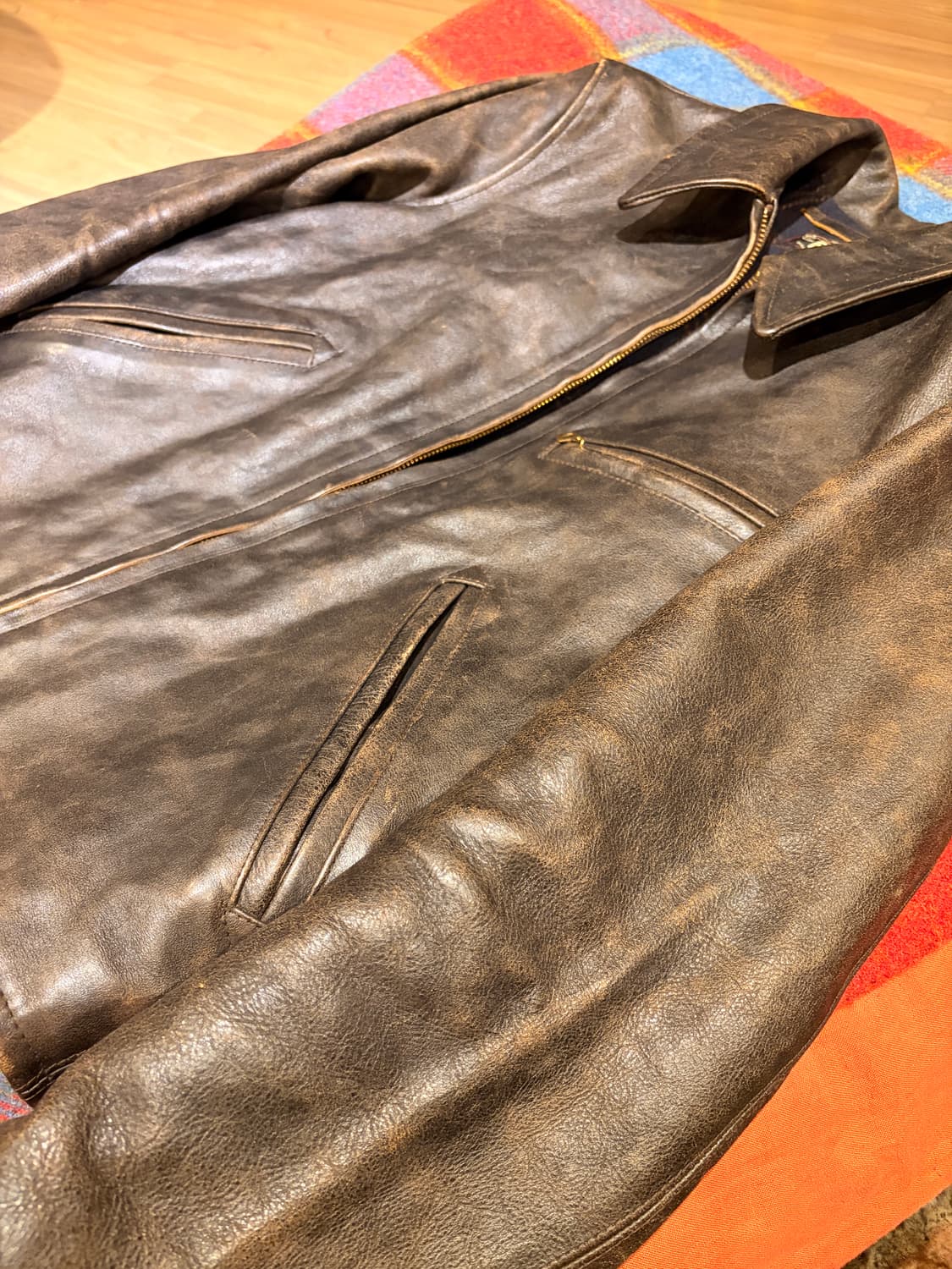 RRL 더블알엘  뉴스보이 레더자켓 XS 사이즈 상품이미지4