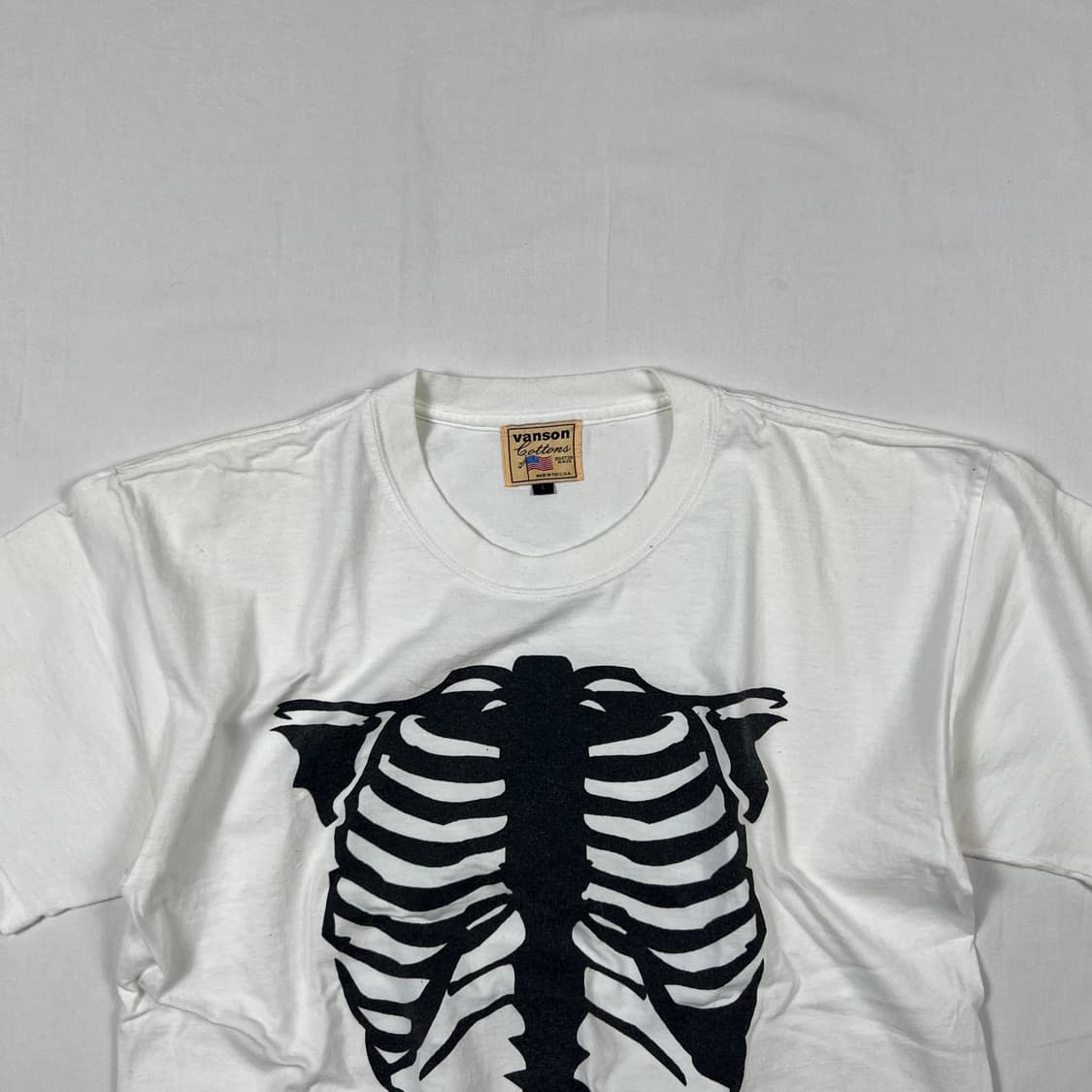 밴슨 vanson 본 x-ray 프린트 반팔티 상품이미지2