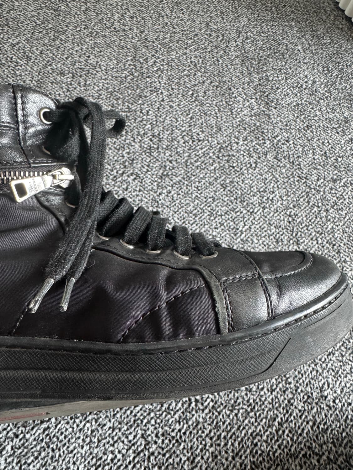 프라다 레더 하이탑 상품이미지5