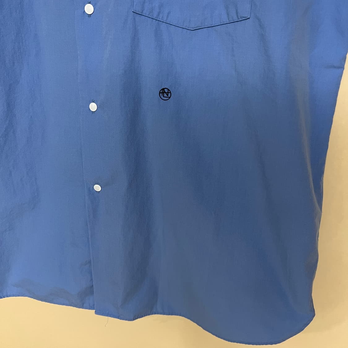 [M] 나나미카 윈드셔츠 반팔 숏슬리브 삭스 블루 nanamica 상품이미지3