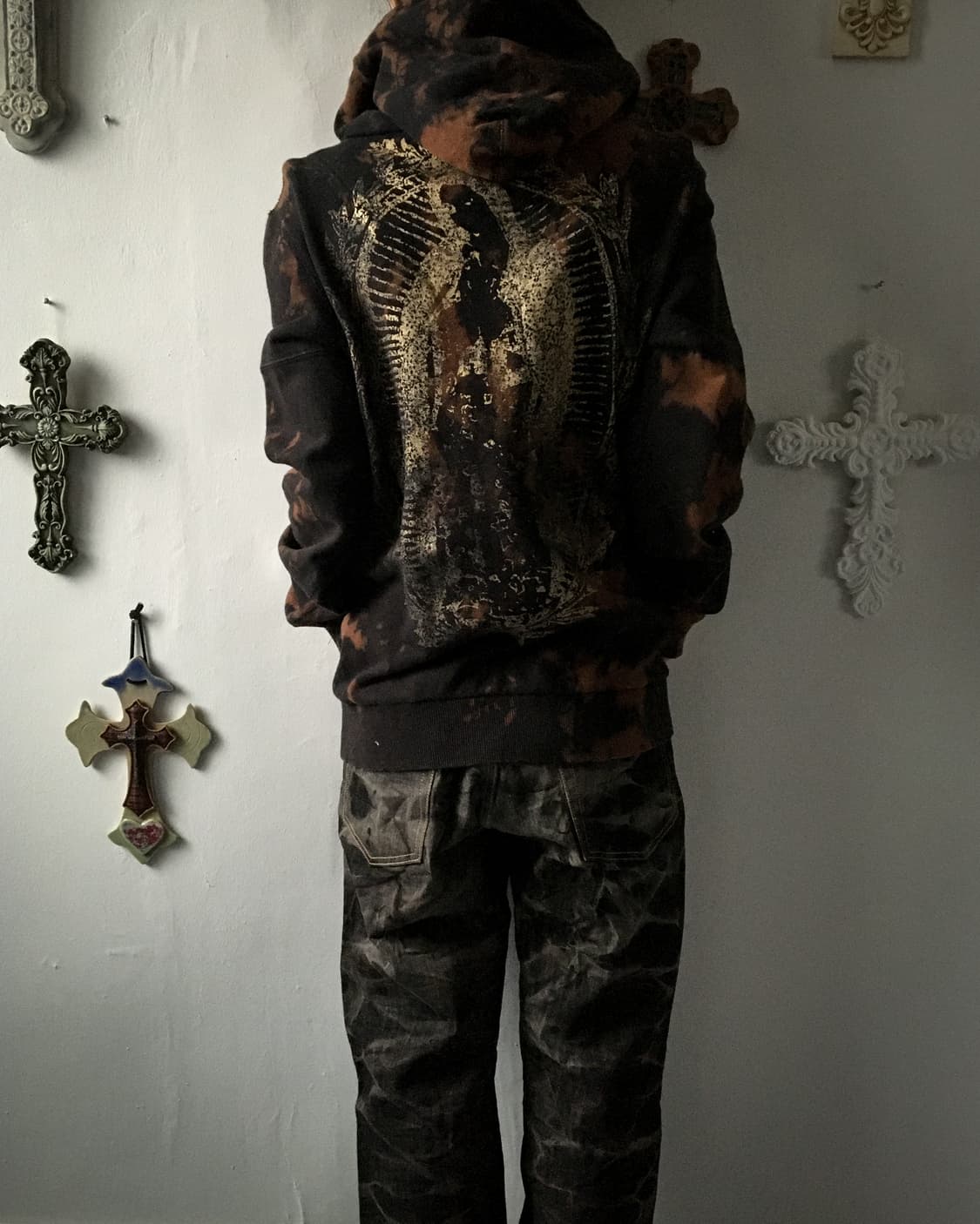 Back printing dyed hood zip up 상품이미지6