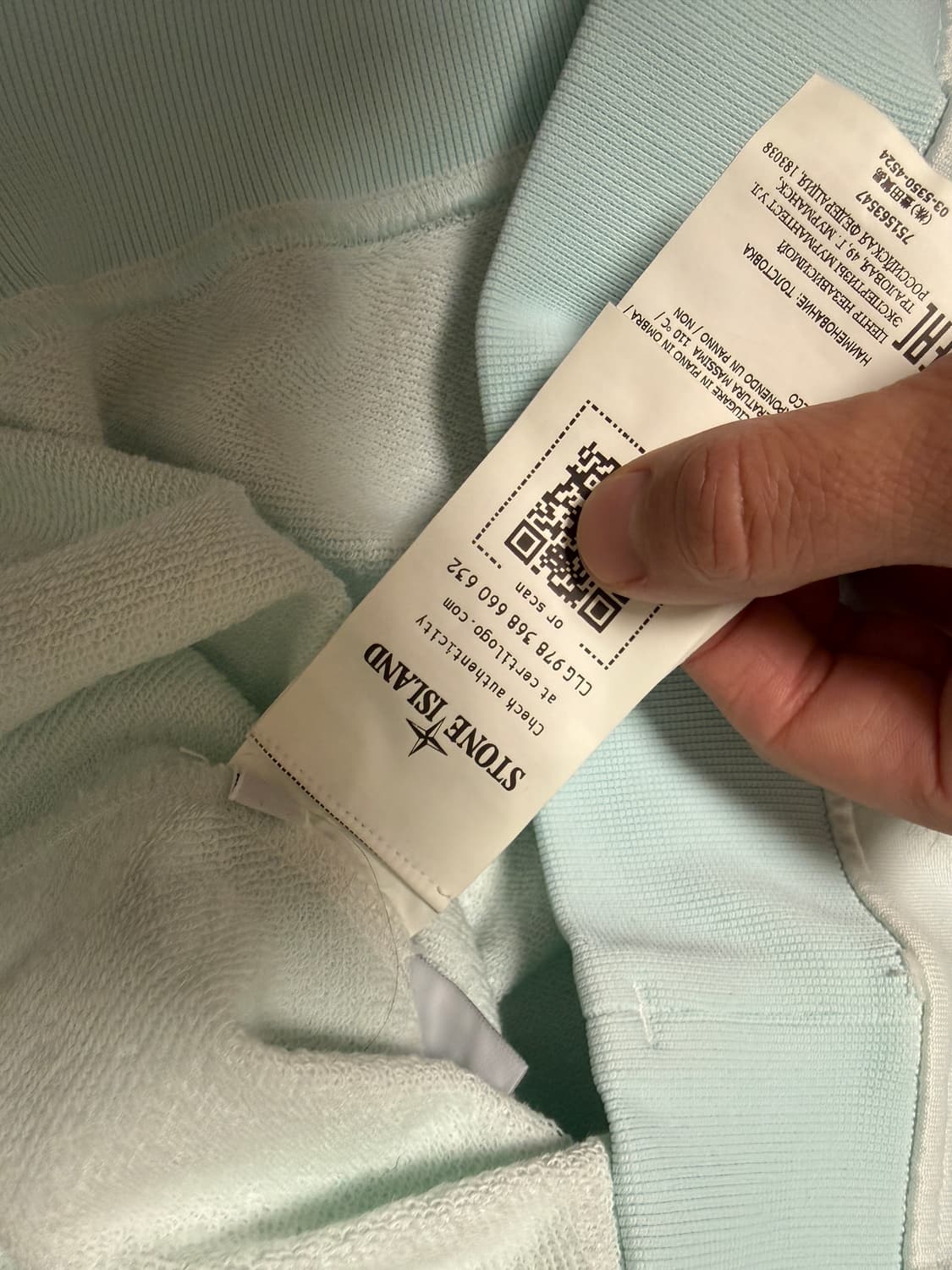 새상품 스톤아일랜드 맨투맨 라이트 민트 상품이미지3