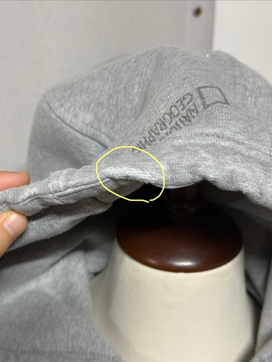 내셔널지오그래픽 그레이 미니로고 후드티 오버핏 캐주얼 상품이미지6