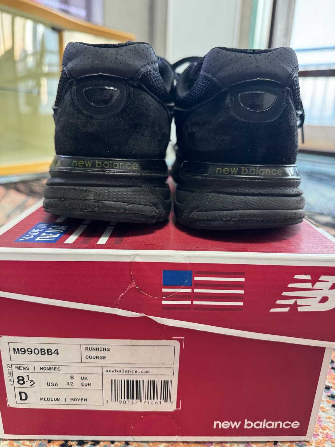 뉴발란스 990v4 트리플블랙 265 상품이미지5