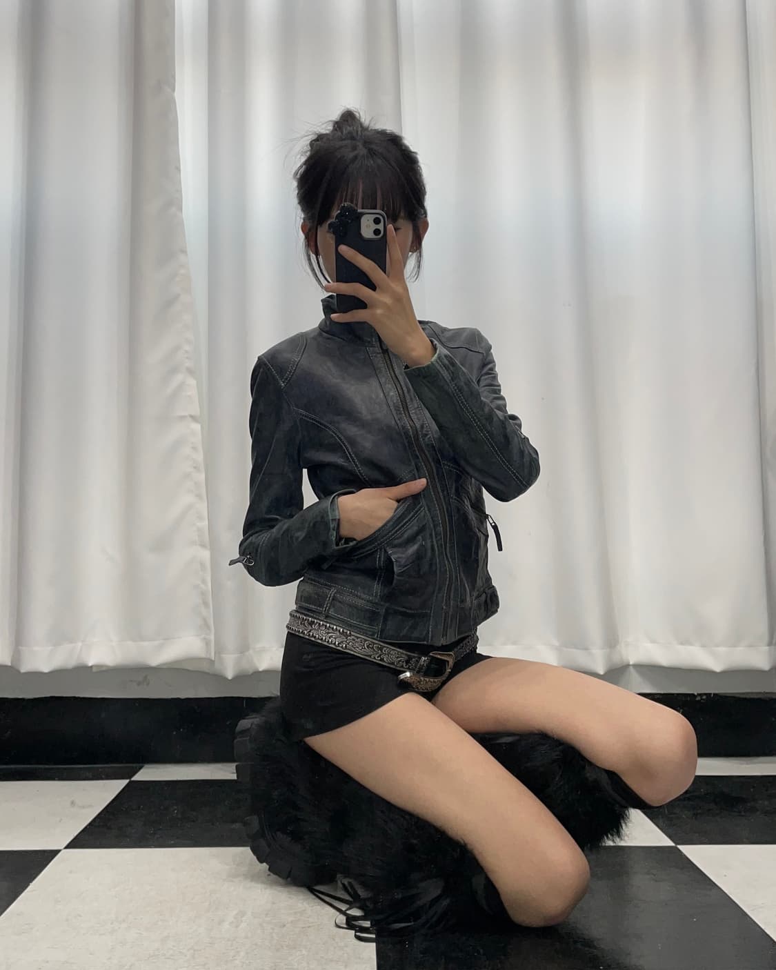 🎸블랙 레더 자켓🎸 상품이미지4