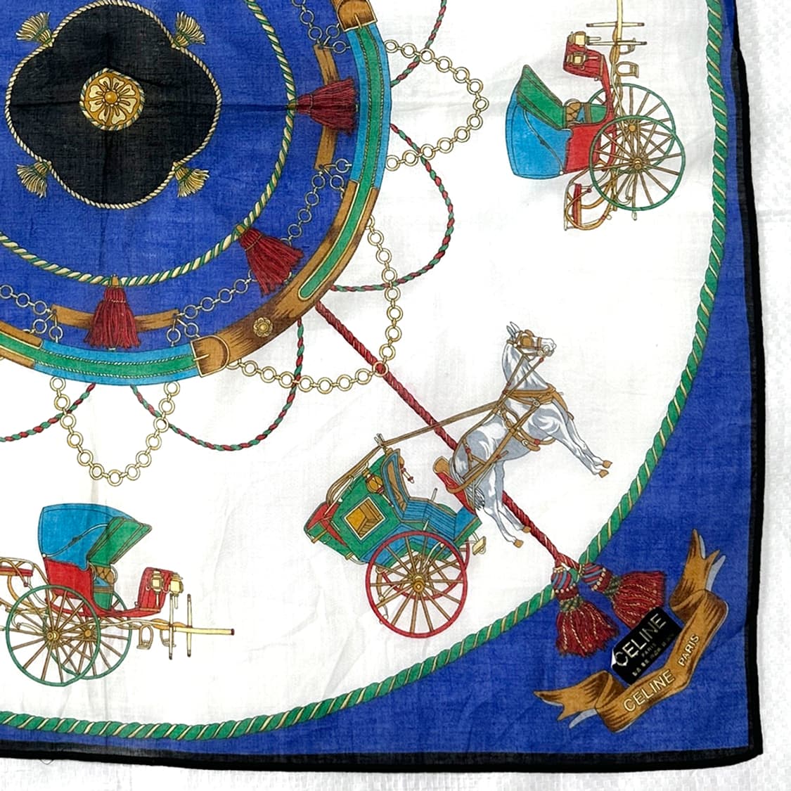 셀린느 그래픽 프린팅 쁘띠 스카프 손수건 새상품 정품 상품이미지2