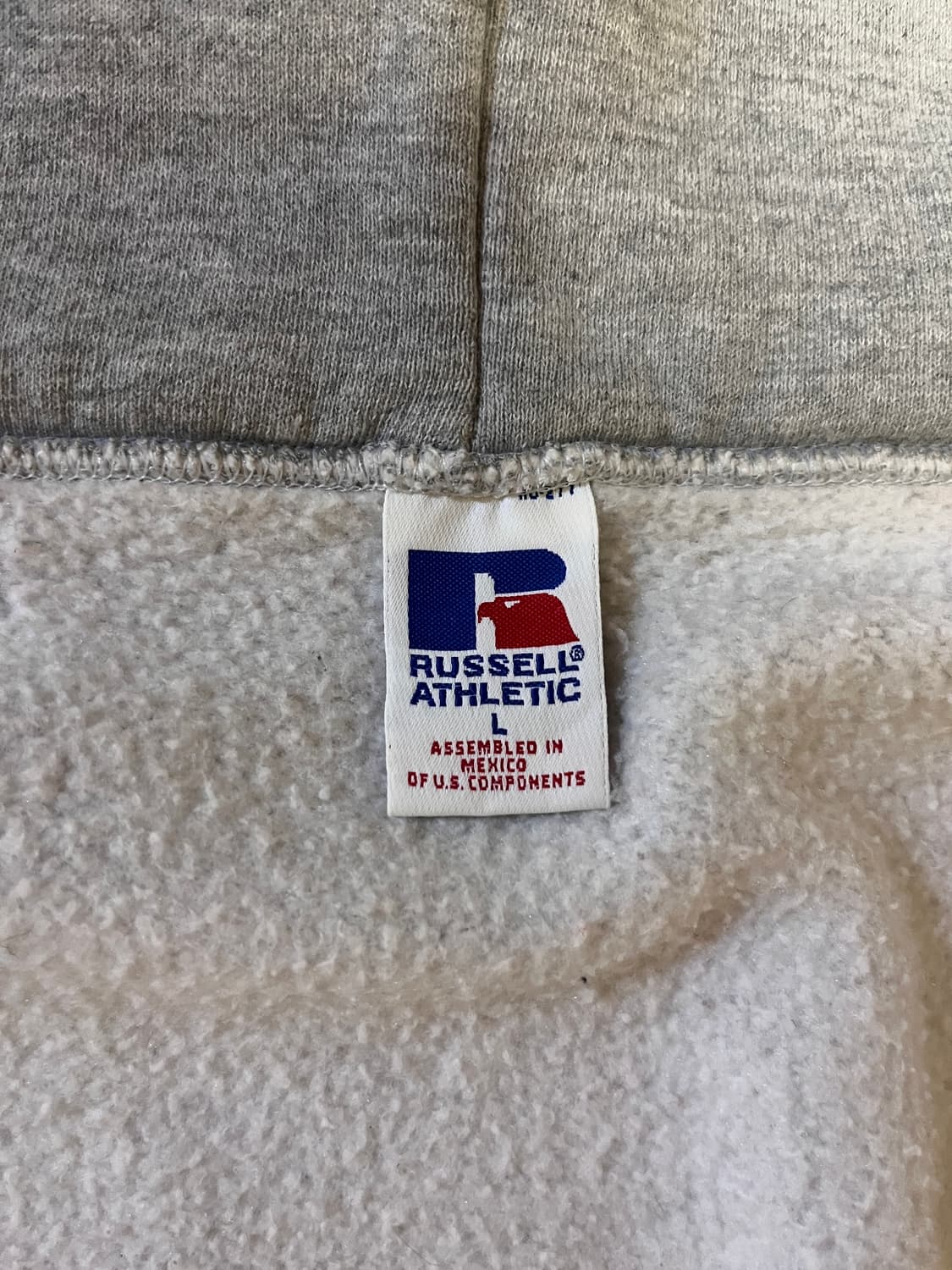 [L] 90s 빈티지 러셀 후드집업 라이트 그레이 상품이미지4