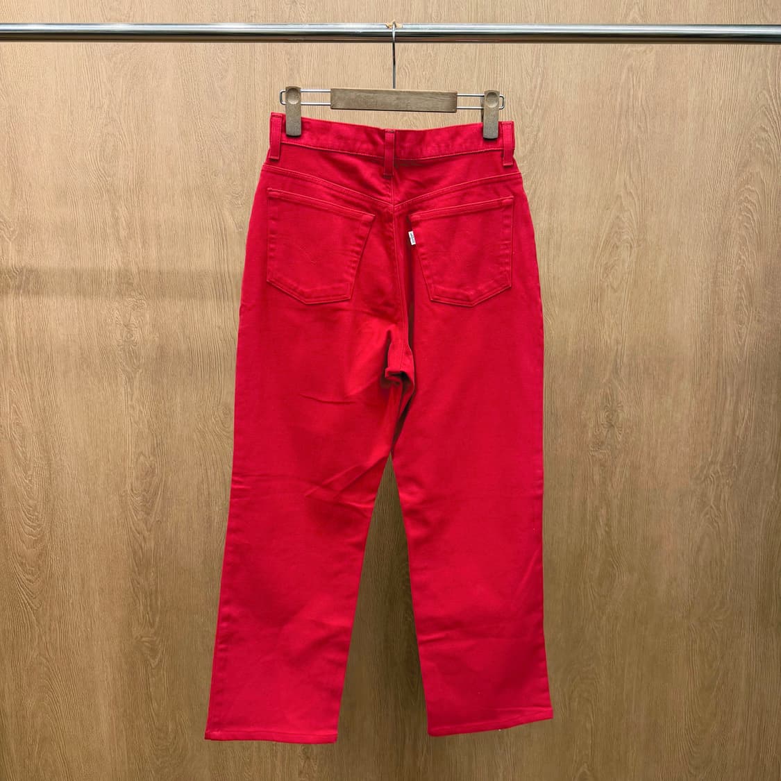 리바이스 데님 팬츠 포켓 후면 더블 포켓 디테일 스트레이트핏 레드 상품이미지3