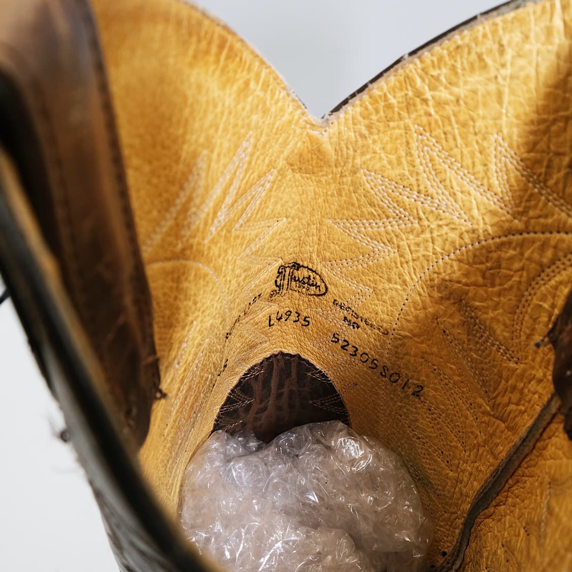 빈티지 저스틴 웨스턴 레더 부츠 8.5B(265 사이즈) BT26501 상품이미지9