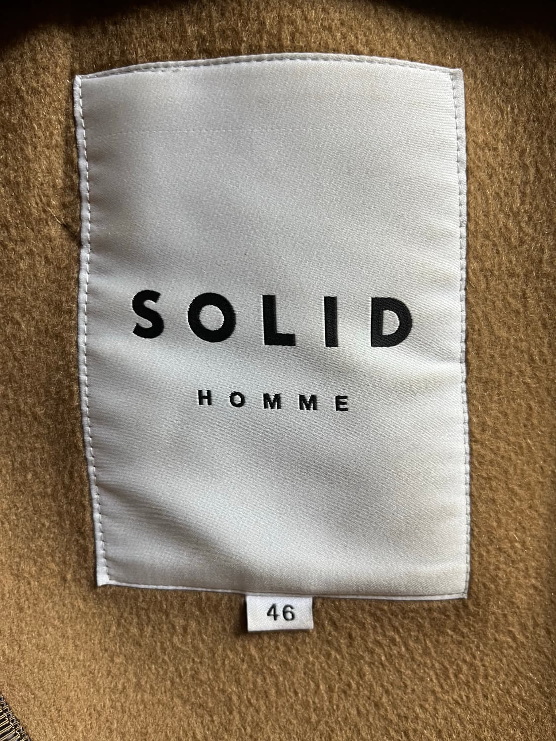 솔리드옴므 베이지 캐시미어 핸드메이드 코트 46사이즈 상품이미지5