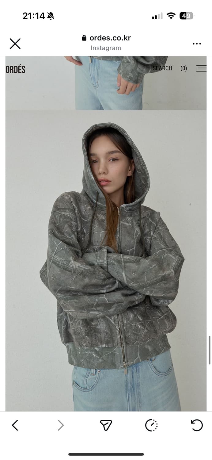 Ordes 오데스 심볼 리얼트리 후드집업 상품이미지2
